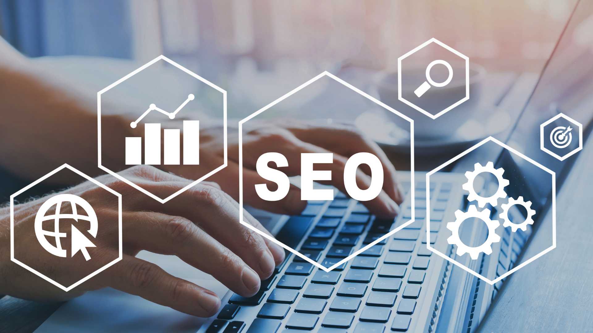 SEO écrit en blanc
