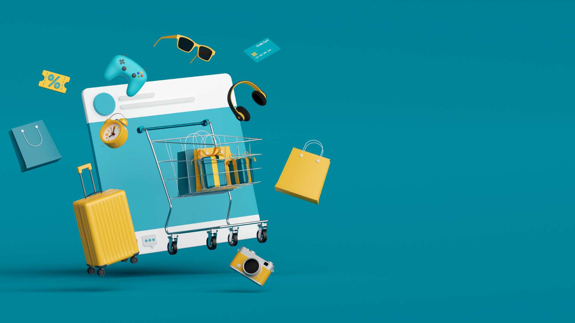 Représentation 3D du commerce en ligne